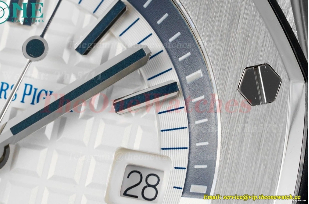 Oak RU SS Dial 15710 Clone Super Offshore Diver White Royal 42mm SA3120 APSF 0411